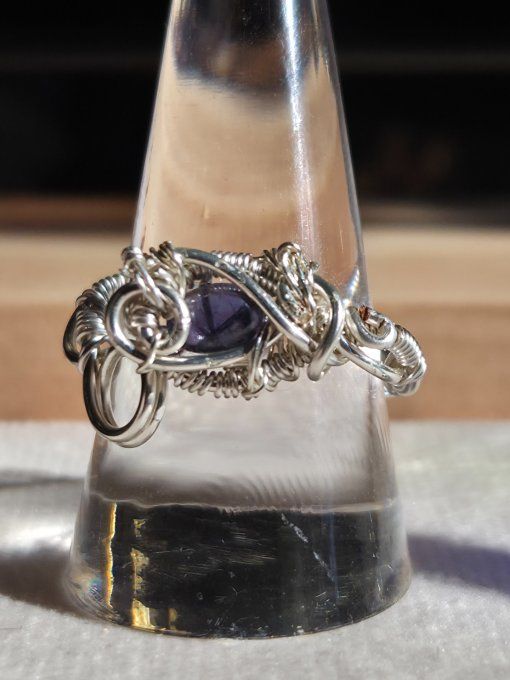 Bague iolite Cordierite ✨ peur profonde & calme