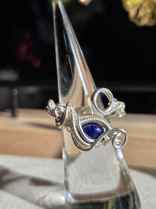 Bague lapis lazuli -divin et confiance