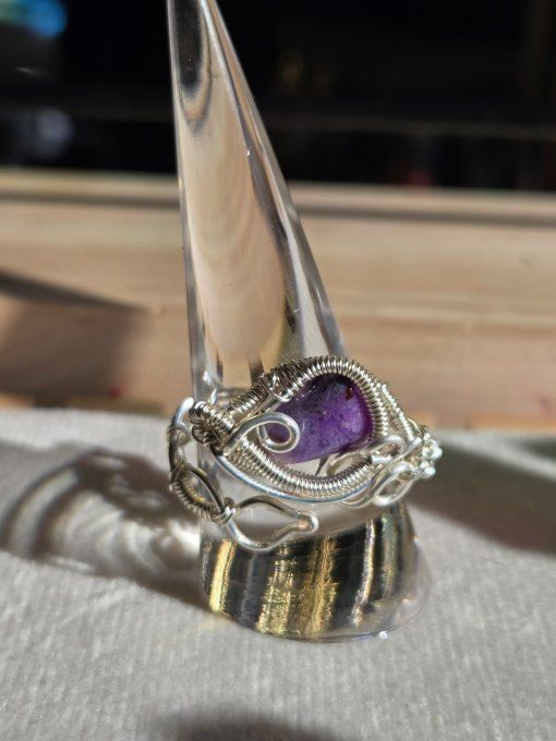 Bague Sugilite :Paix Intérieure &  Delivrance