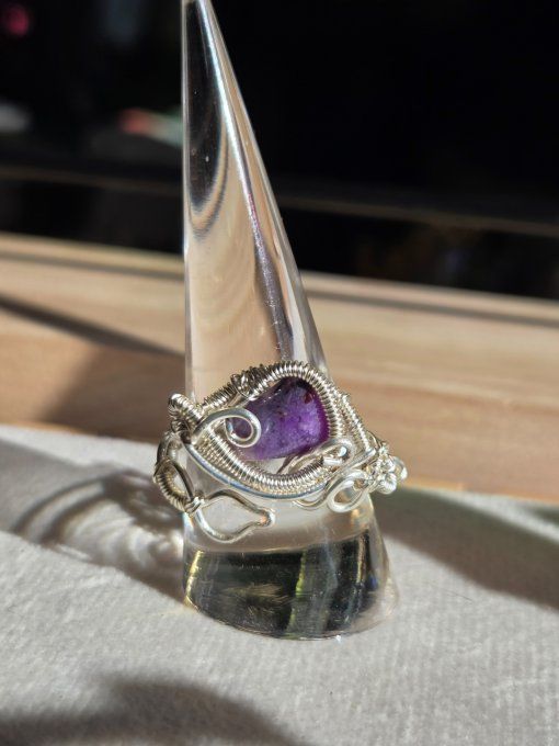 Bague Sugilite :Paix Intérieure &  Delivrance