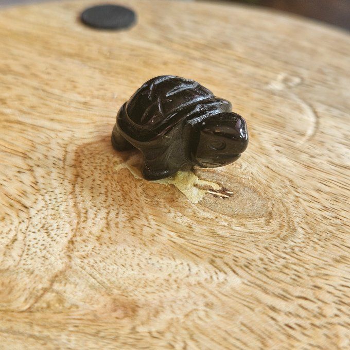 Mini tortue obsidienne Noire 2 cm