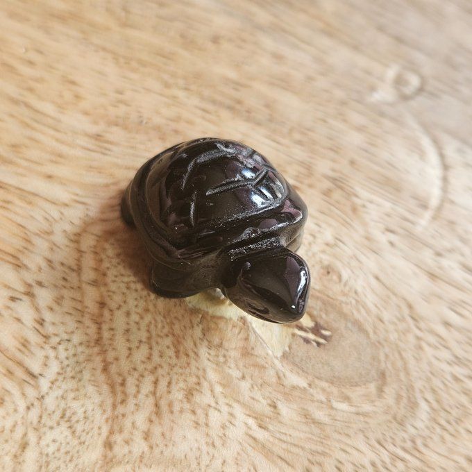 Mini tortue obsidienne Noire 2 cm