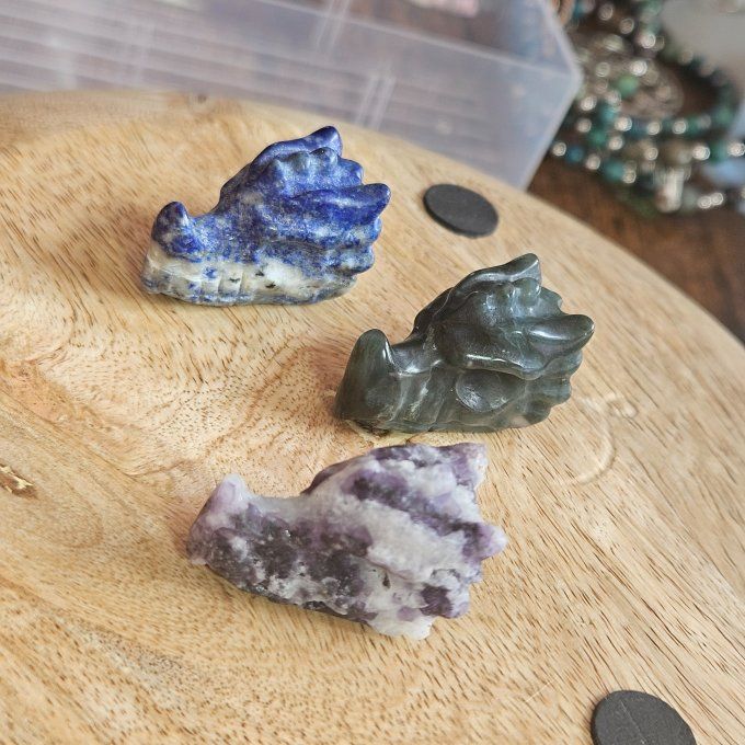 Mini tête de Dragon Européen 3 cm