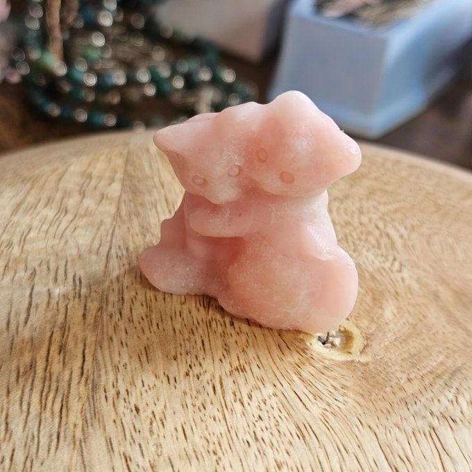 Chaton câlin opale rose 5 cm