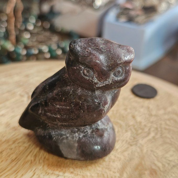 Chouette Grenat 5 cm