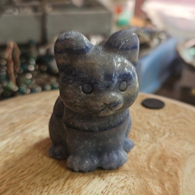 Chaton aventurine bleu 