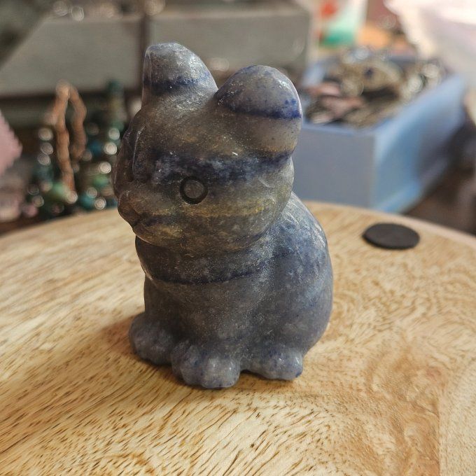 Chaton aventurine bleu 