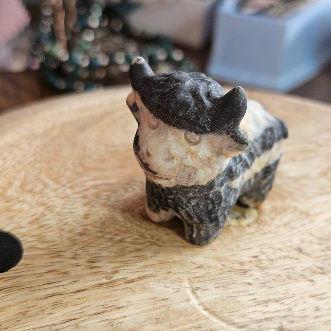 Vache bufflonne jaspe Zèbre 5 cm