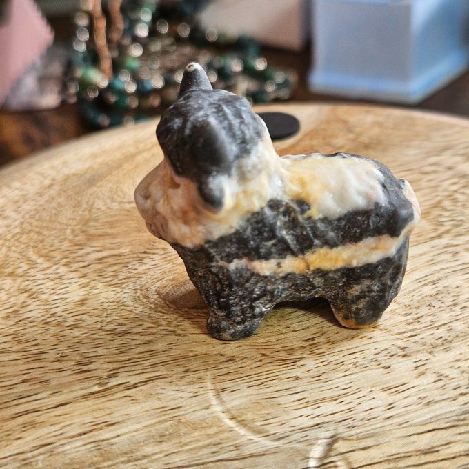 Vache bufflonne jaspe Zèbre 5 cm