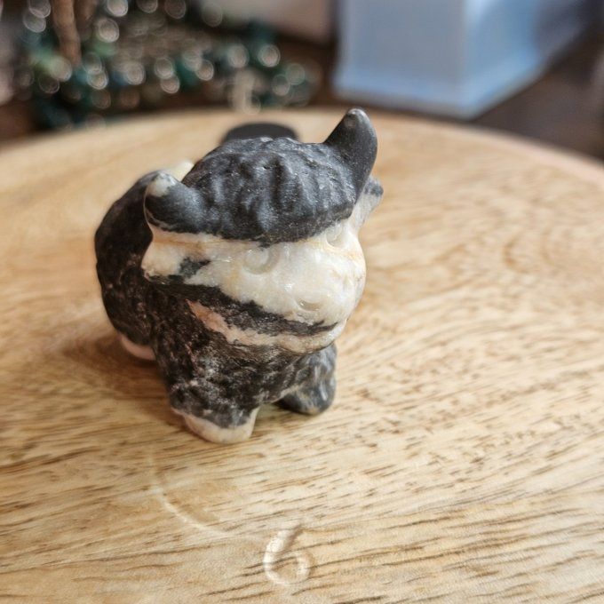 Vache bufflonne jaspe Zèbre 5 cm