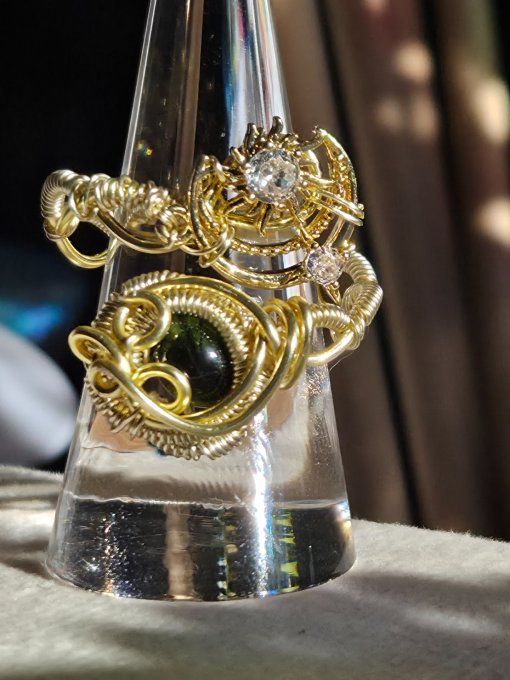 Bague tourmaline verte- Verdelite : protection & aura