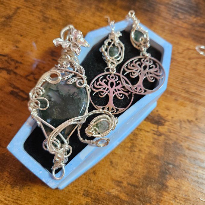 Coffret Parure - Agate mousse