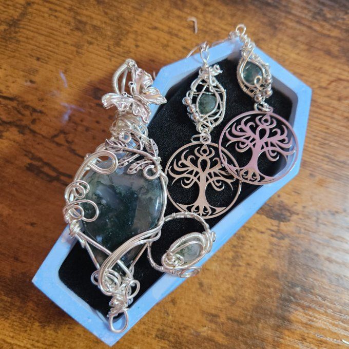 Coffret Parure - Agate mousse