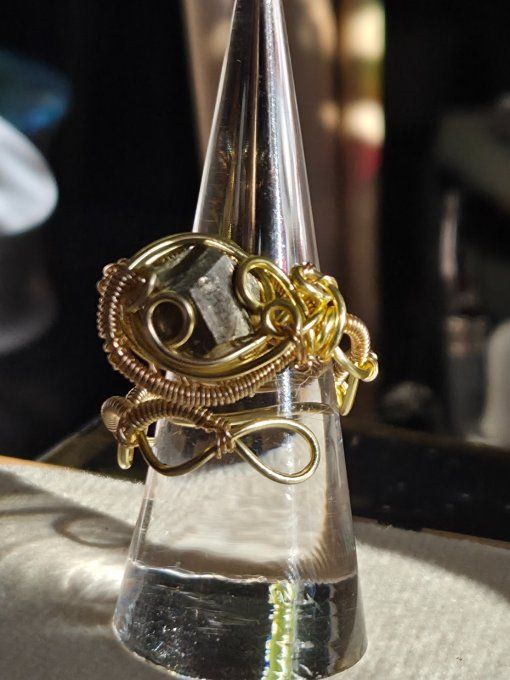 Bague pyrite - ✨ abondance & paix