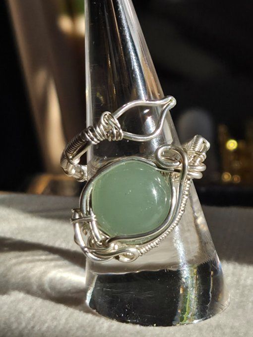 Bague aventurine verte -prosperité & joie