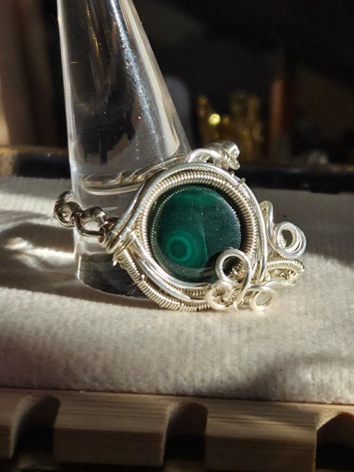 Bague Malachite – Harmonie, Protection Du Cœur 