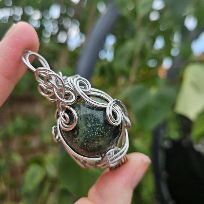 Amulette Jaspe Kambaba ✨ pomme poison 