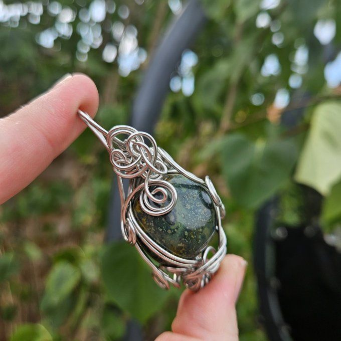 Amulette Jaspe Kambaba ✨ pomme poison 