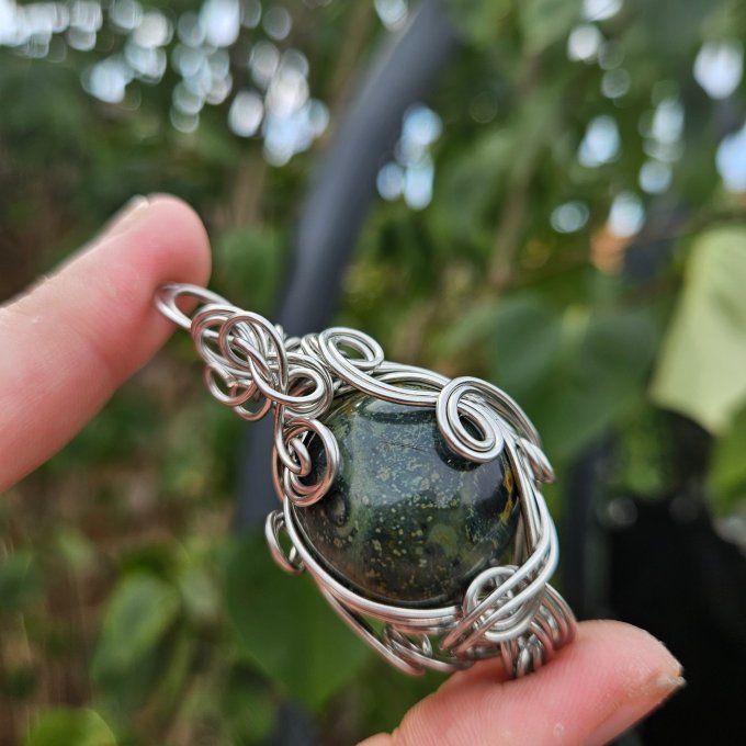 Amulette Jaspe Kambaba ✨ pomme poison 