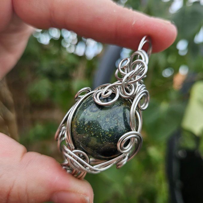 Amulette Jaspe Kambaba ✨ pomme poison 
