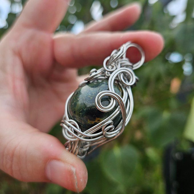 Amulette Jaspe Kambaba ✨ pomme poison 