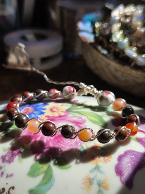 Bracelet Automne :protection de l'hypersensible  - 6mm