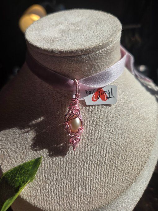  Pendentif Perle de nacre naturelle.✨Sérénité, Protection & Harmonie