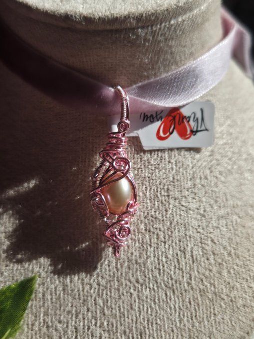  Pendentif Perle de nacre naturelle.✨Sérénité, Protection & Harmonie