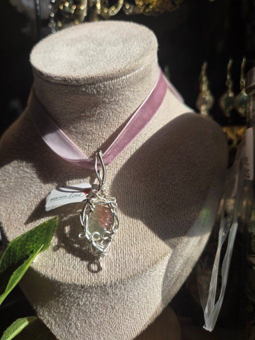 Amulette Tourmaline melon d'eau- protection et sérénité 