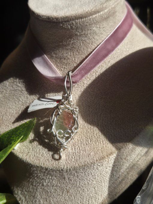 Amulette Tourmaline melon d'eau- protection et sérénité 