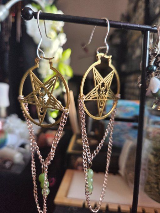 Boucle d’oreille - tête de bouc✨Or ou argent .