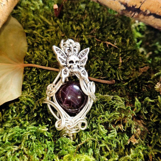 Amulette Grenat  Hessonite  - Etoilé