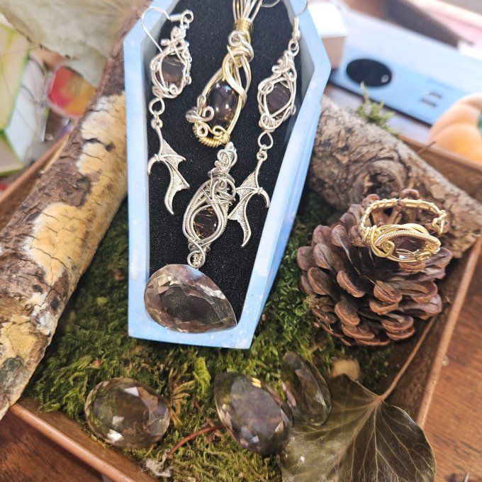 Coffret Parure - Quartz fumée 