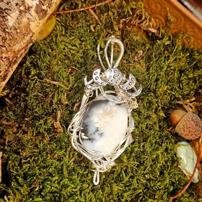  Amulette Merlinite (✨Opale Dendritique) 
