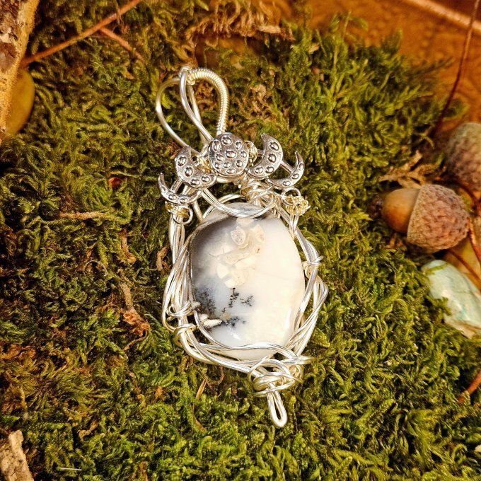  Amulette Merlinite (✨Opale Dendritique) 