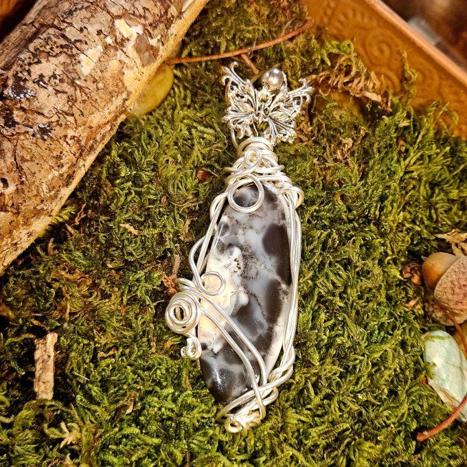  Amulette Merlinite (✨Opale Dendritique)  - 