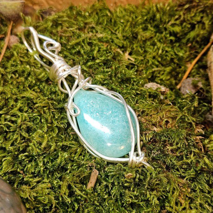 Amazonite -Amulette Larmes d'Héra 