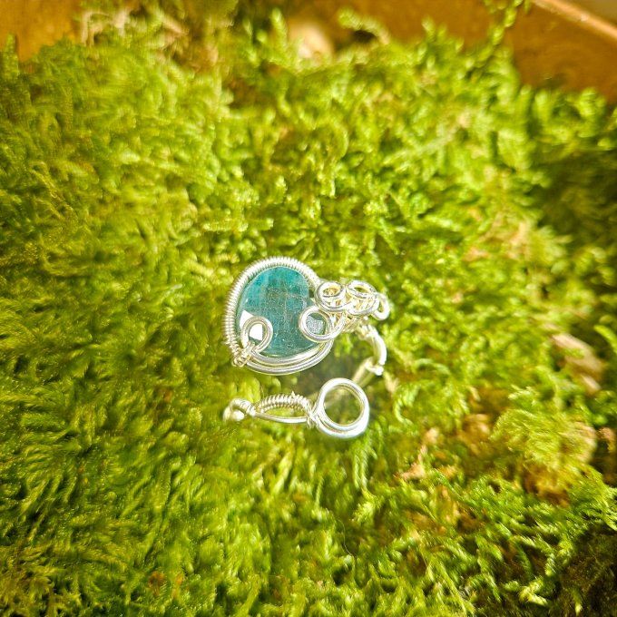 Apatite Bleu -Bague ajustable 