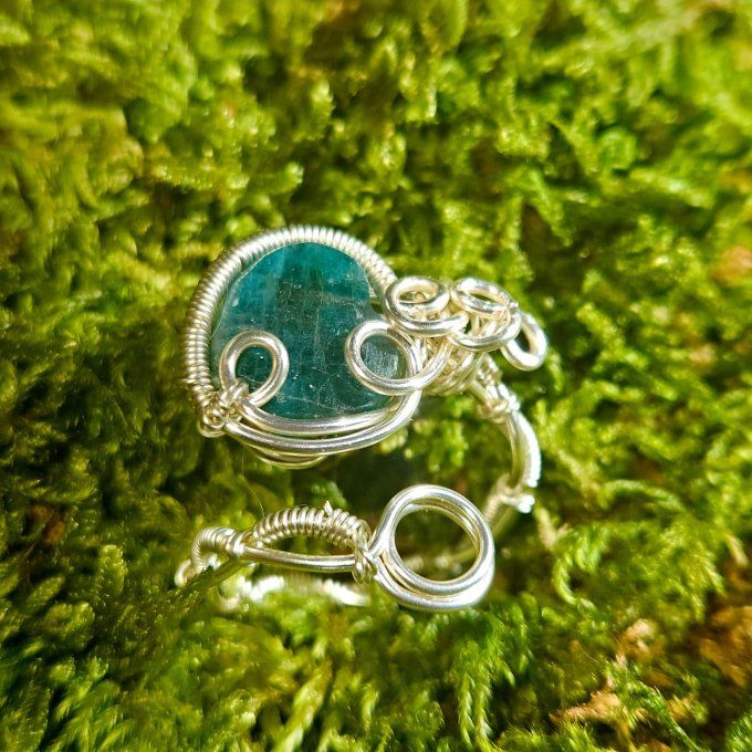 Apatite Bleu -Bague ajustable 