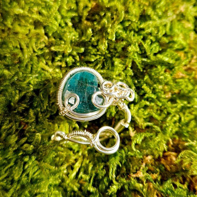 Apatite Bleu -Bague ajustable 