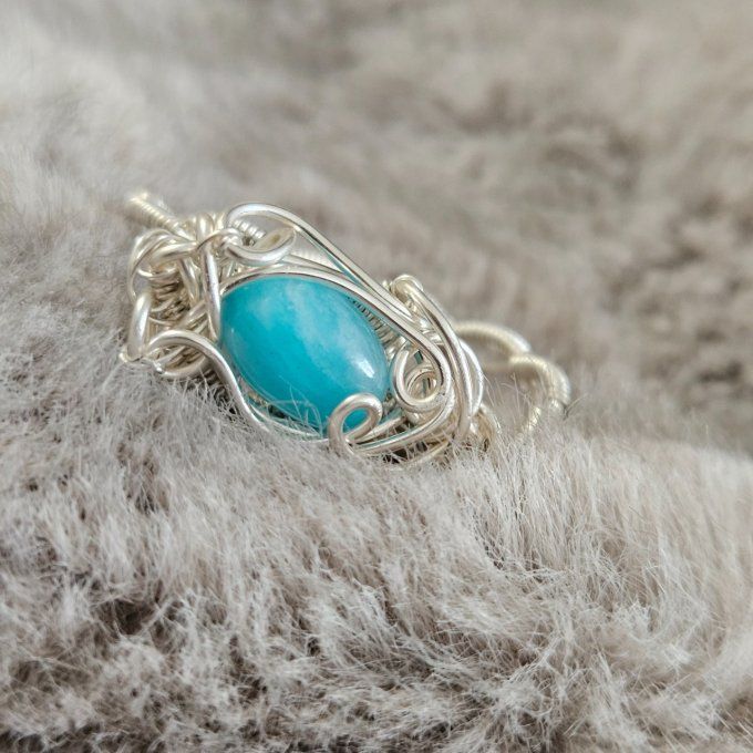 Bague Amazonite - Larmes d'Hera 