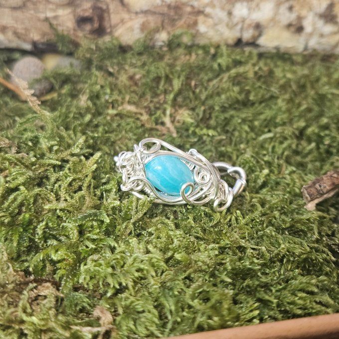 Bague Amazonite - Larmes d'Hera 