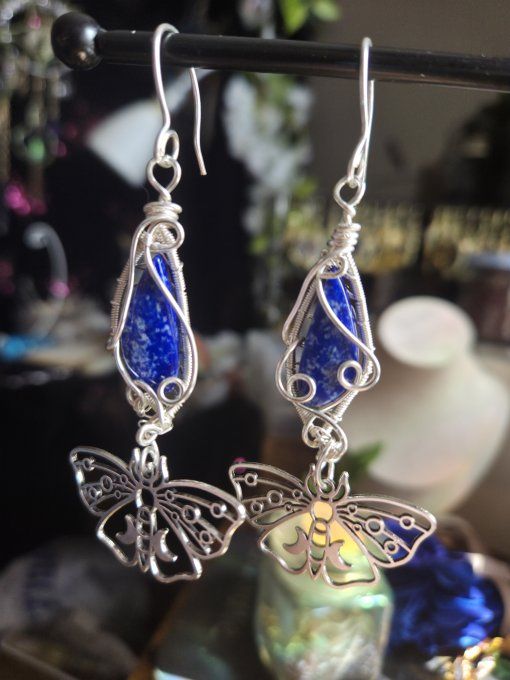 Boucles D’Oreilles Lapis-Lazuli – Vérité, Clarté & Sagesse  -Grande