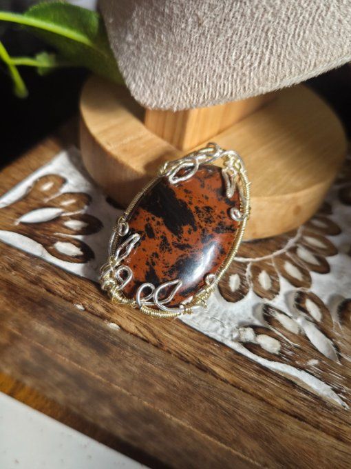 Bijou Obsidienne acajou -Protection & Sérénité  