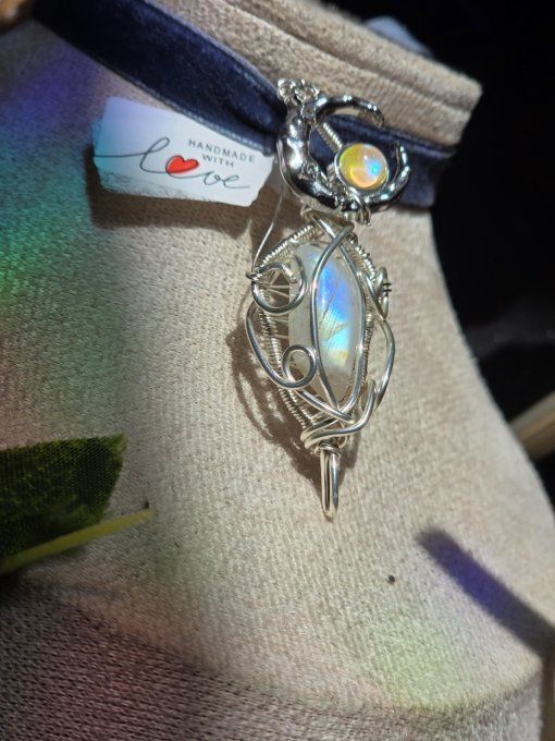 Éclat D'Argent Pierre de Lune -Protection Énergétique