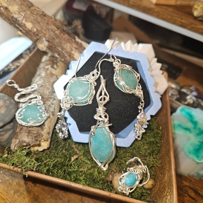 Coffret- Parure Amazonite 
