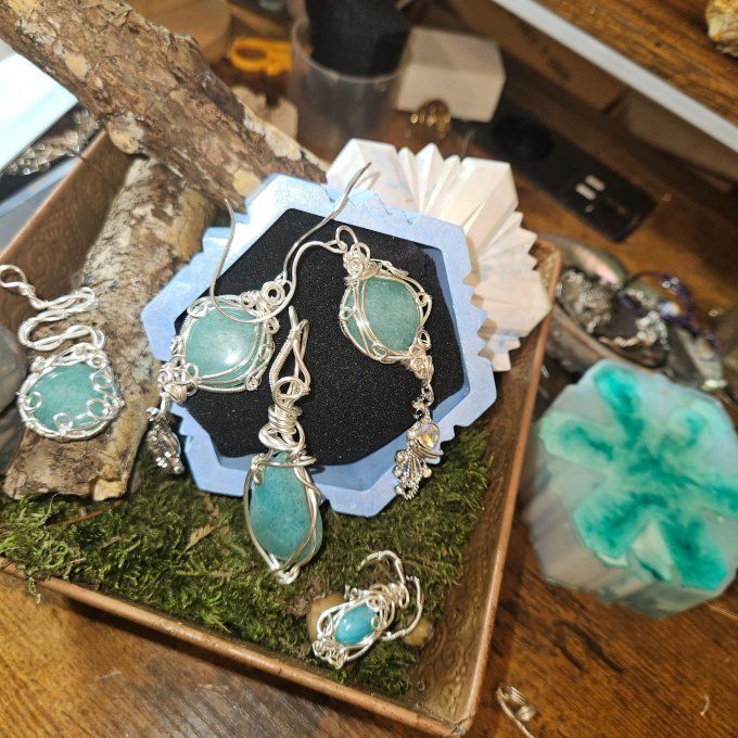 Coffret- Parure Amazonite 