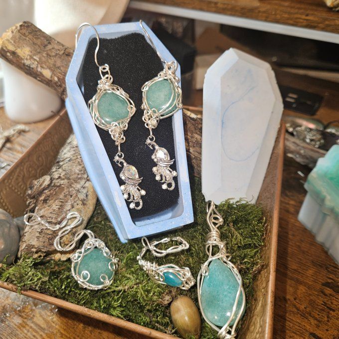 Coffret- Parure Amazonite 