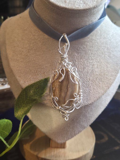 Pendentif Argent En Jaspe Paysage – Créativité, Ancrage & Harmonie  