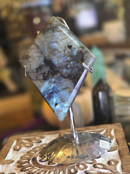 Losange labradorite et socle astrologie 